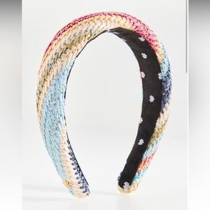 LELE SADOUGHI RAFFIA WOVEN ALIVE HEADBAND